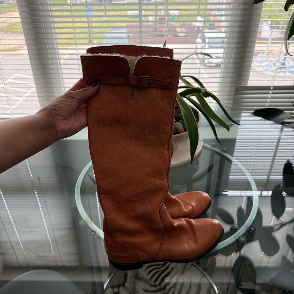 Tan Leather Riding Boots - Picture 2 of 11